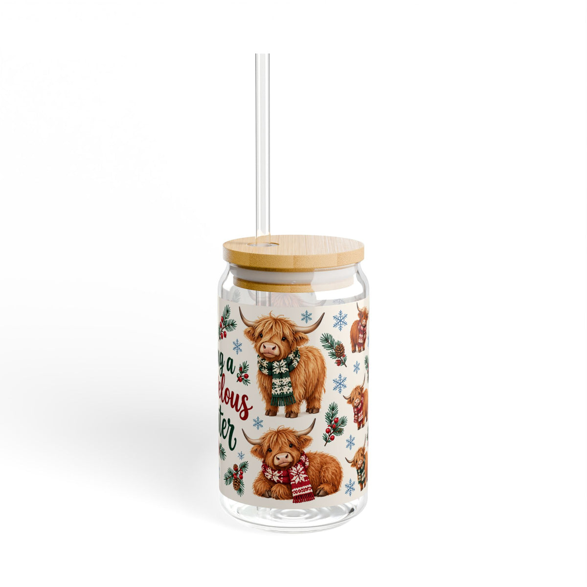 Having a Moo-velous Winter || Glass Cup
