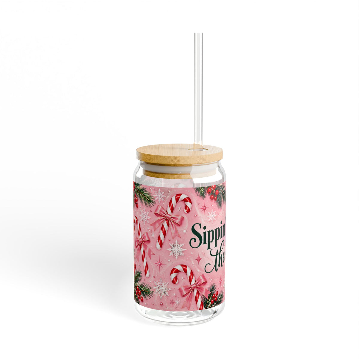 Sippin' Through The Snow || Glass Cup
