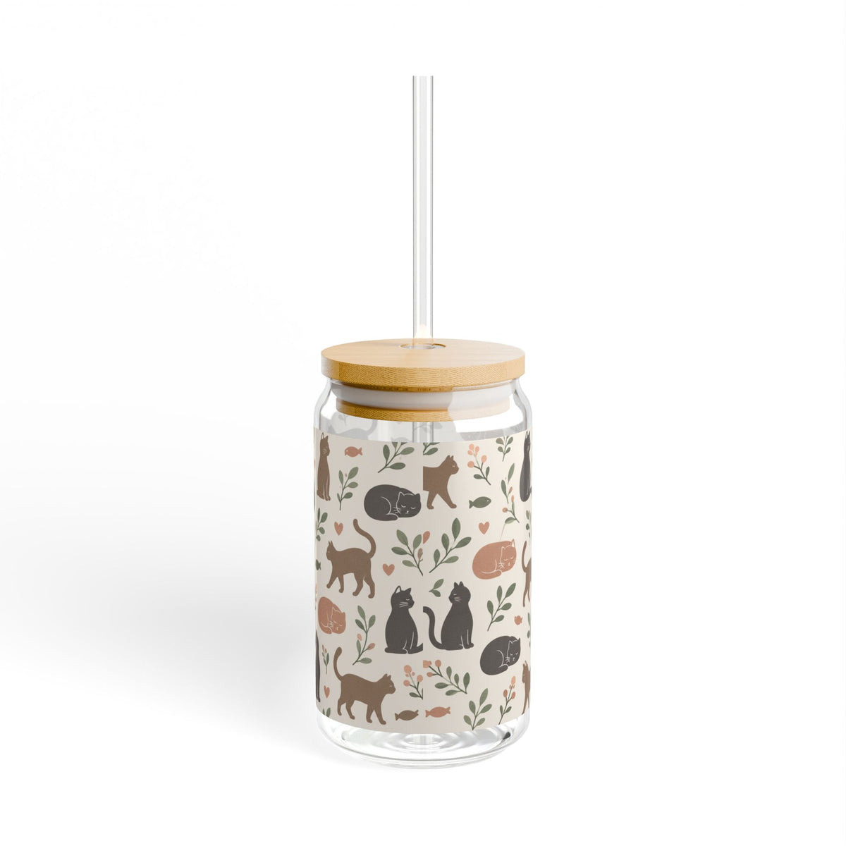 Cat Mom Energy || Glass Cup