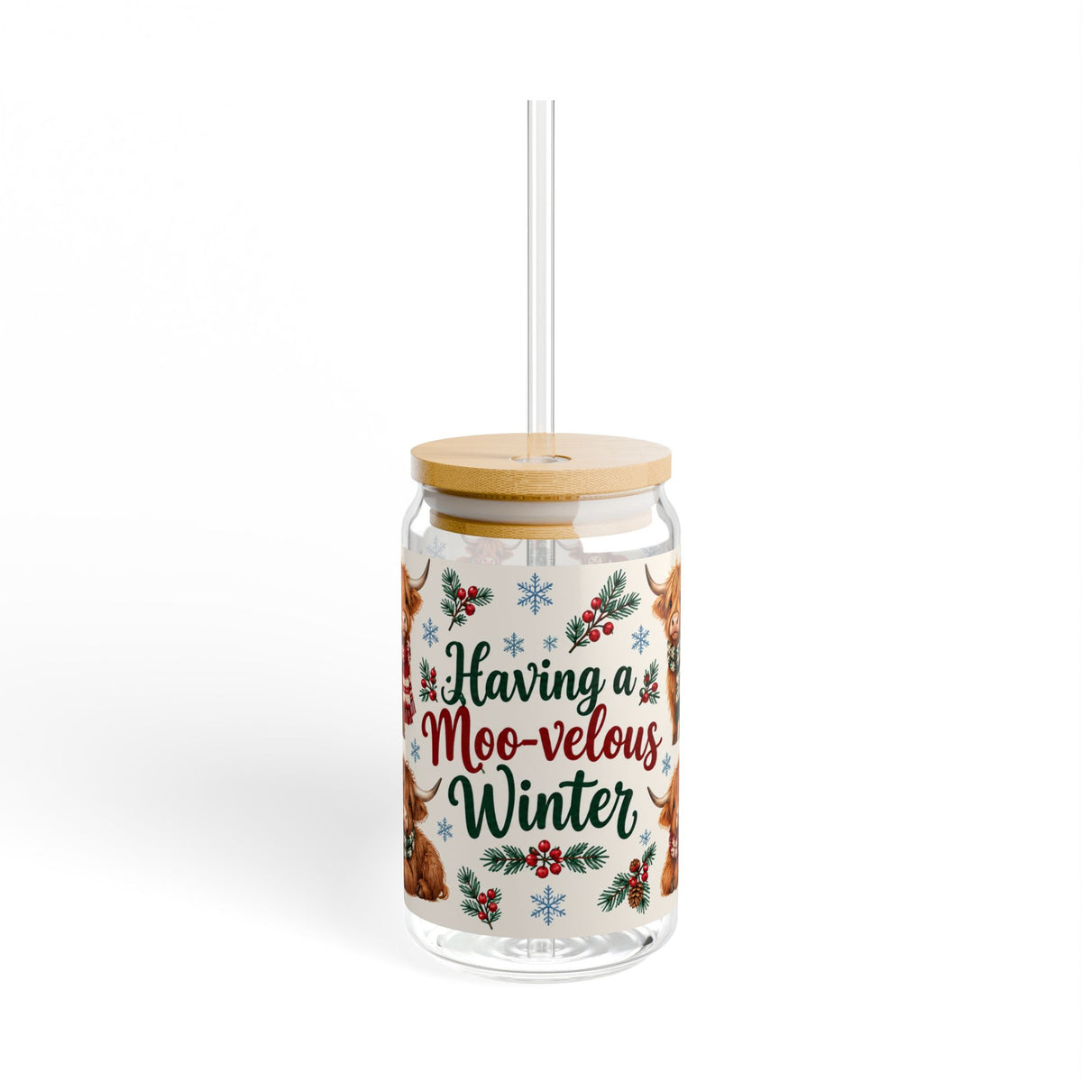 Having a Moo-velous Winter || Glass Cup