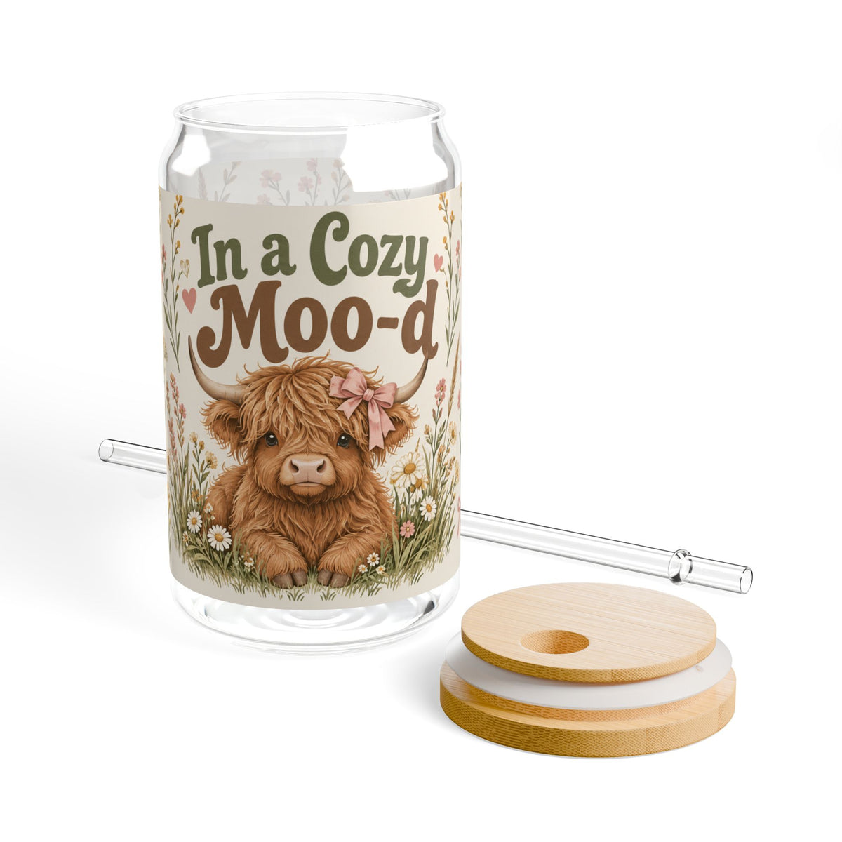 In a Cozy Moo-d || Glass Cup