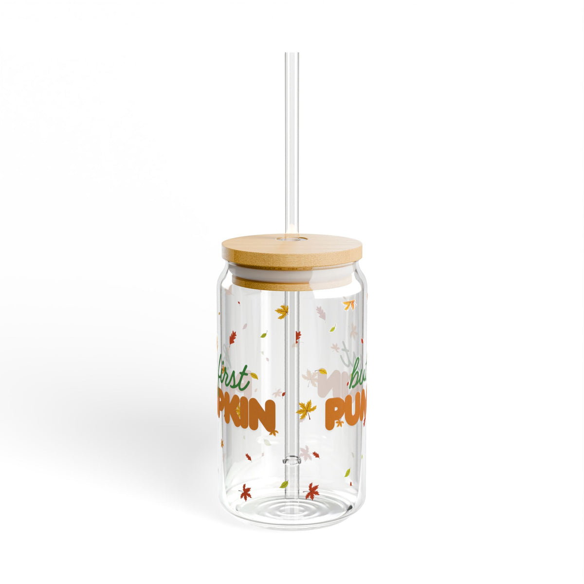 16 oz Fall Drink Glass Tumbler 'But First Pumpkin'