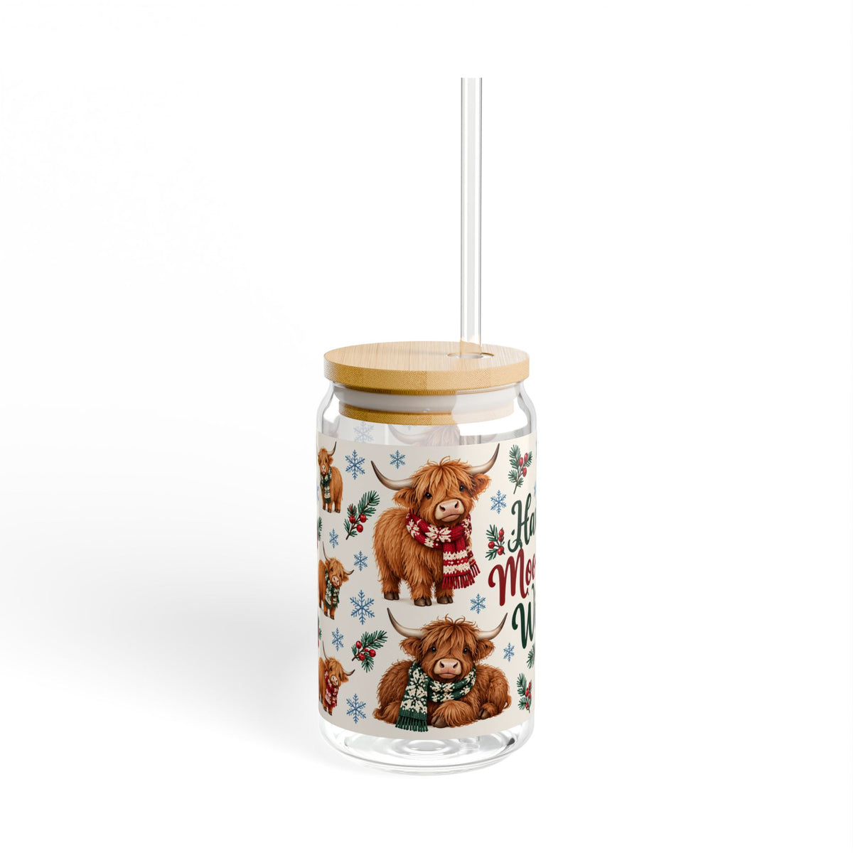 Having a Moo-velous Winter || Glass Cup