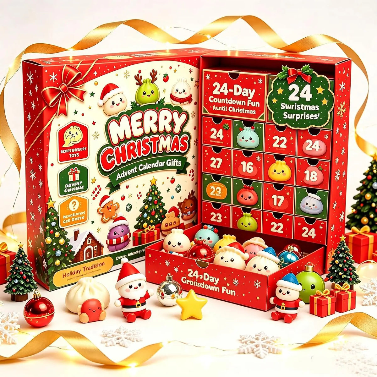 24‑Day Christmas Dumpling Squishy Advent Calendar || 2026