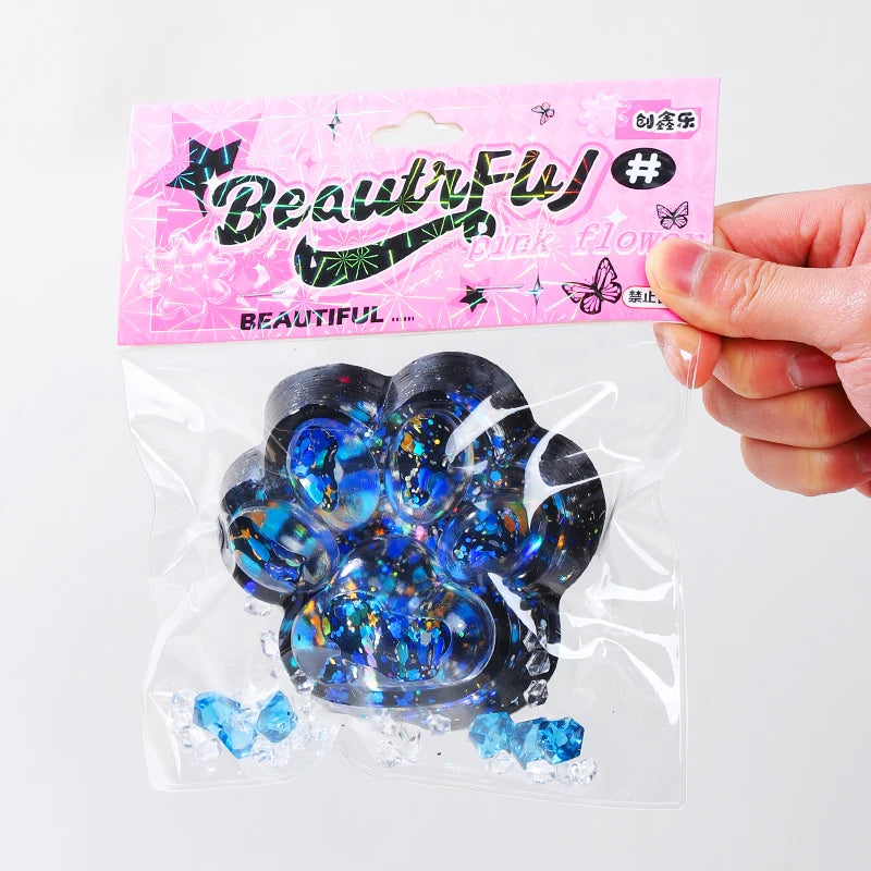 Cloud-Soft Velvet Sensory Squishy - Cat Paw Collection